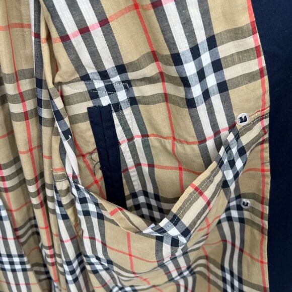 Vintage Burberrys Of London Trench Coat Size 40 Long Navy Blue Belted Pockets - Picture 10 of 16